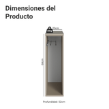 Estante para Paño 20 cm Sin Patas Nice Crema