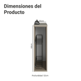Gabinete Especiero para Cocina 20 cm Sin Patas Nice Crema