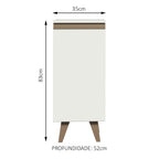 Gabinete Bajo 35 cm 1 Puerta Blanco Reims Madesa
