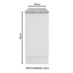 Gabinete Bajo 35 cm 1 Puerta Blanco Stella Madesa
