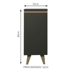 Gabinete Bajo 35 cm 1 Puerta Negro Reims Madesa