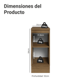 Gabinete Bajo de Cocina 35 cm 1 Puerta Marrón/Gris Lux Madesa