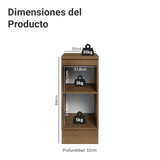 Gabinete Bajo de Cocina 35 cm 1 Puerta Marrón/Gris Vik Madesa