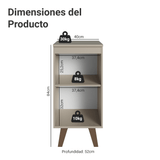 Gabinete Bajo 40 cm 1 Puerta Con Patas Nice Crema