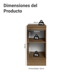 Gabinete Bajo 40 cm 1 Puerta Marrón/Gris Lux Madesa