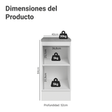 Gabinete Bajo de Cocina 40 cm 1 Puerta Blanco/Gris Vik Madesa
