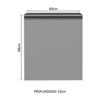 Gabinete Bajo 60 cm 1 Puerta Gris Nice Madesa