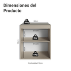 Gabinete Bajo 60 cm 1 Puerta Crema Nice Madesa