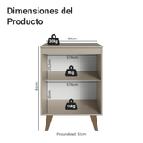 Gabinete Bajo 60 cm 1 Puerta Con Patas Nice Crema