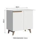 Gabinete Bajo Esquinero 90 cm 1 Puerta Blanco Reims Madesa