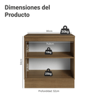 Gabinete Bajo 80 x 52 cm 2 Puertas Marrón/Gris Lux Madesa