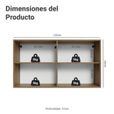 Gabinete Superior 120 cm 2 Puertas Blanco/Verde Vik Madesa