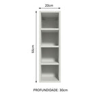 Alacena Porta Botellas 100% MDF 4 Nichos Blanco Acordes Madesa