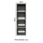 Gabinete Superior Botellero 20 cm Gris Nice Madesa