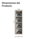 Gabinete Superior Botellero con 4 Nichos Nice Crema