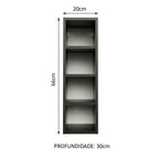 Gabinete Superior Botellero 20 cm Negro Glamy, Lux, Agata, Stella y Reims Madesa