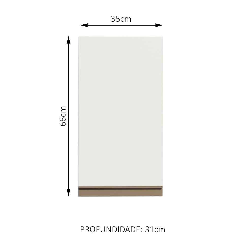 Gabinete Superior 35 cm 1 Puerta Blanco Reims Madesa