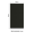 Gabinete Superior 35 cm 1 Puerta Marrón/Negro Glamy Madesa