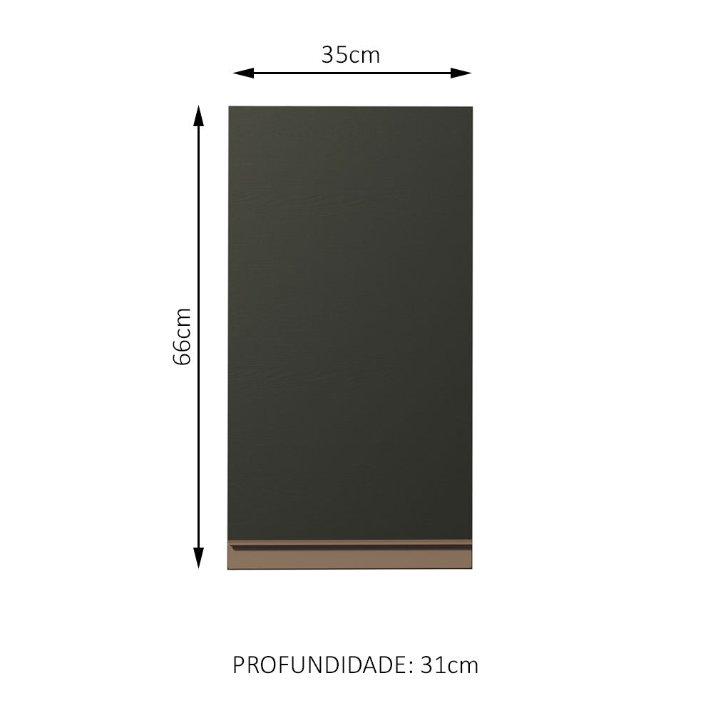 Gabinete Superior 35 cm 1 Puerta Negro Reims Madesa