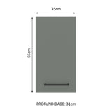 Gabinete Superior 35 cm 1 Puerta Agata Blanco/Gris