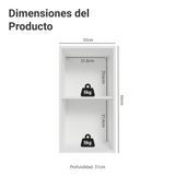 Gabinete Superior 35 cm 1 Puerta Blanco/Gris Vik Madesa