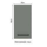 Gabinete Superior 35 cm 1 Puerta Agata Marrón/Gris