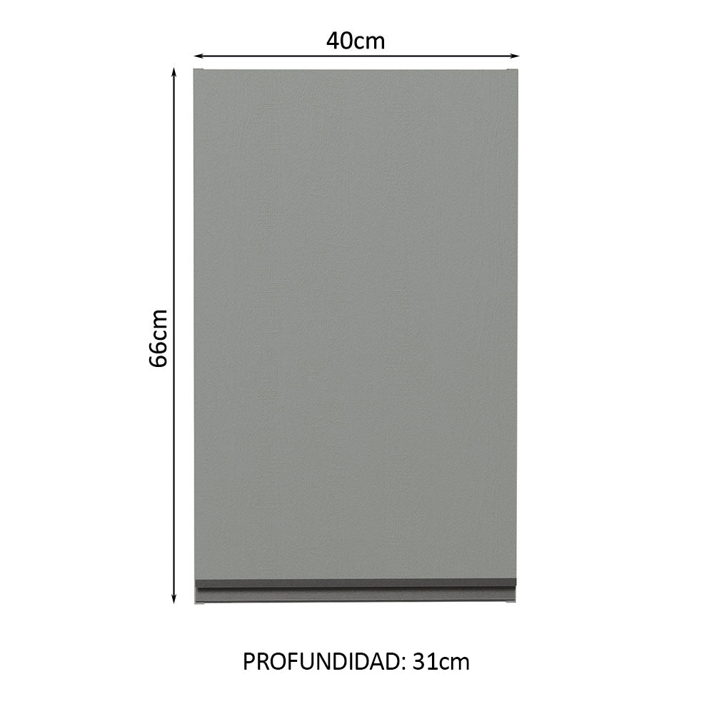 Gabinete Superior 40 cm 1 Puerta Nice Gris