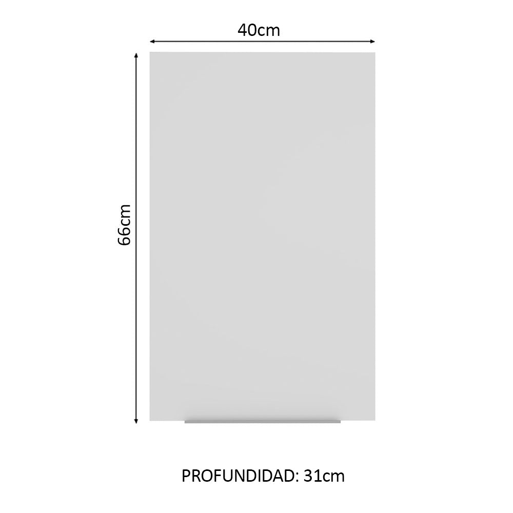 Gabinete Superior 40 cm 1 Puerta Marrón/Blanco Stella Madesa