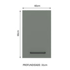 Gabinete Superior 40 cm 1 Puerta Blanco/Gris Agata Madesa