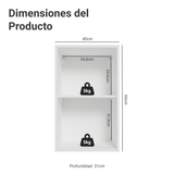 Gabinete Superior 40 cm 1 Puerta Blanco/Gris Vik Madesa