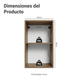 Gabinete Superior 40 cm 1 Puerta Marrón/Verde Vik Madesa