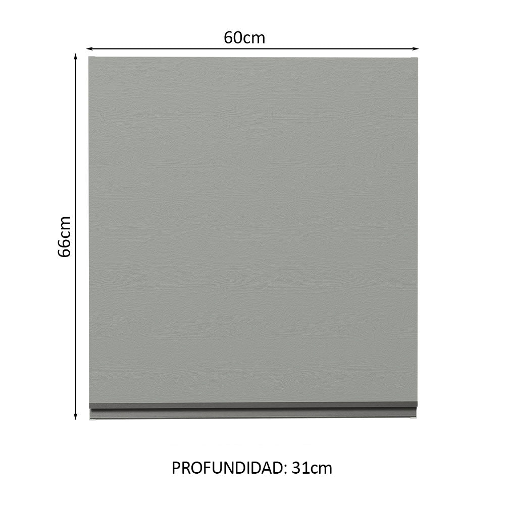 Gabinete Superior 60 cm 1 Puertas Nice Gris