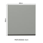 Gabinete Superior 60 cm 1 Puertas Gris Nice Madesa