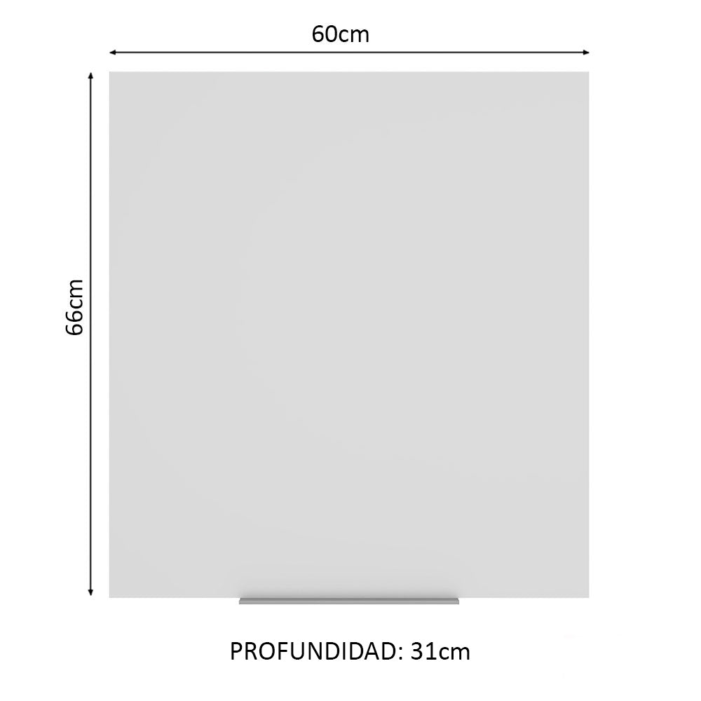 Gabinete Superior 60 cm 1 Puerta Marrón/Blanco Stella Madesa