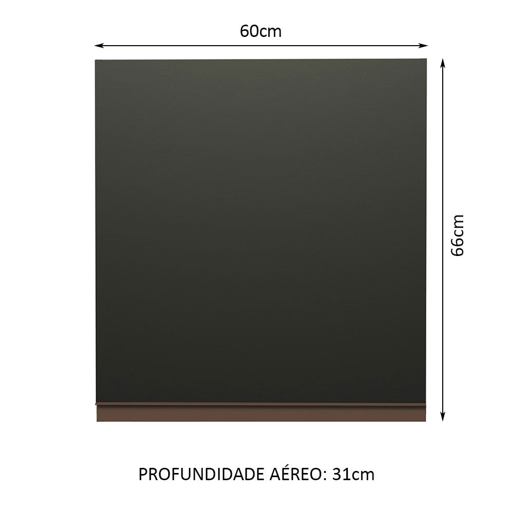 Gabinete Superior 60 cm 1 Puerta Negro Reims Madesa