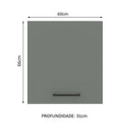 Gabinete Superior 60 cm 1 Puerta Blanco/Gris Agata Madesa
