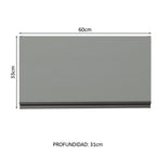 Gabinete Superior 60 cm 1 Puerta Abatible Gris Nice Madesa