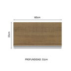 Gabinete Superior 60 cm 100% MDF 1 Puerta Abatible Blanco/Marrón Acordes Madesa
