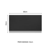 Gabinete Superior 100% MDF 60 cm 1 Puerta Basculante Blanco/Negro Acordes Madesa