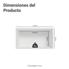 Gabinete Superior 60 cm 1 Puerta Abatible Blanco/Gris Vik Madesa