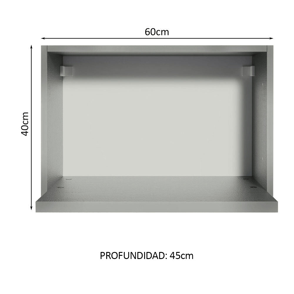 Gabinete Superior para Horno 60 cm Gris Madesa