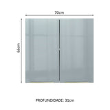 Gabinete Superior 70 cm 2 Puertas Lux Blanco/Gris