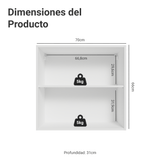Gabinete Superior 70 cm 2 Puertas Blanco/Gris Vik Madesa