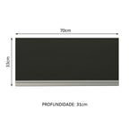 Gabinete Superior 70 cm 1 Puerta Abatible Marrón/Negro Glamy Madesa