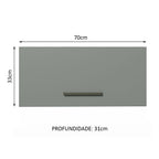 Gabinete Superior 70 cm 1 Puerta Abatible Blanco/Gris Agata Madesa