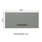 Gabinete Superior 70 cm 1 Puerta Abatible Agata Blanco/Gris