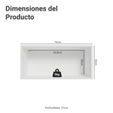 Gabinete Superior 70 cm 1 Puerta Abatible Blanco/Gris Vik Madesa