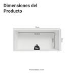 Gabinete Superior 70 cm 1 Puerta Abatible Blanco/Verde Vik Madesa