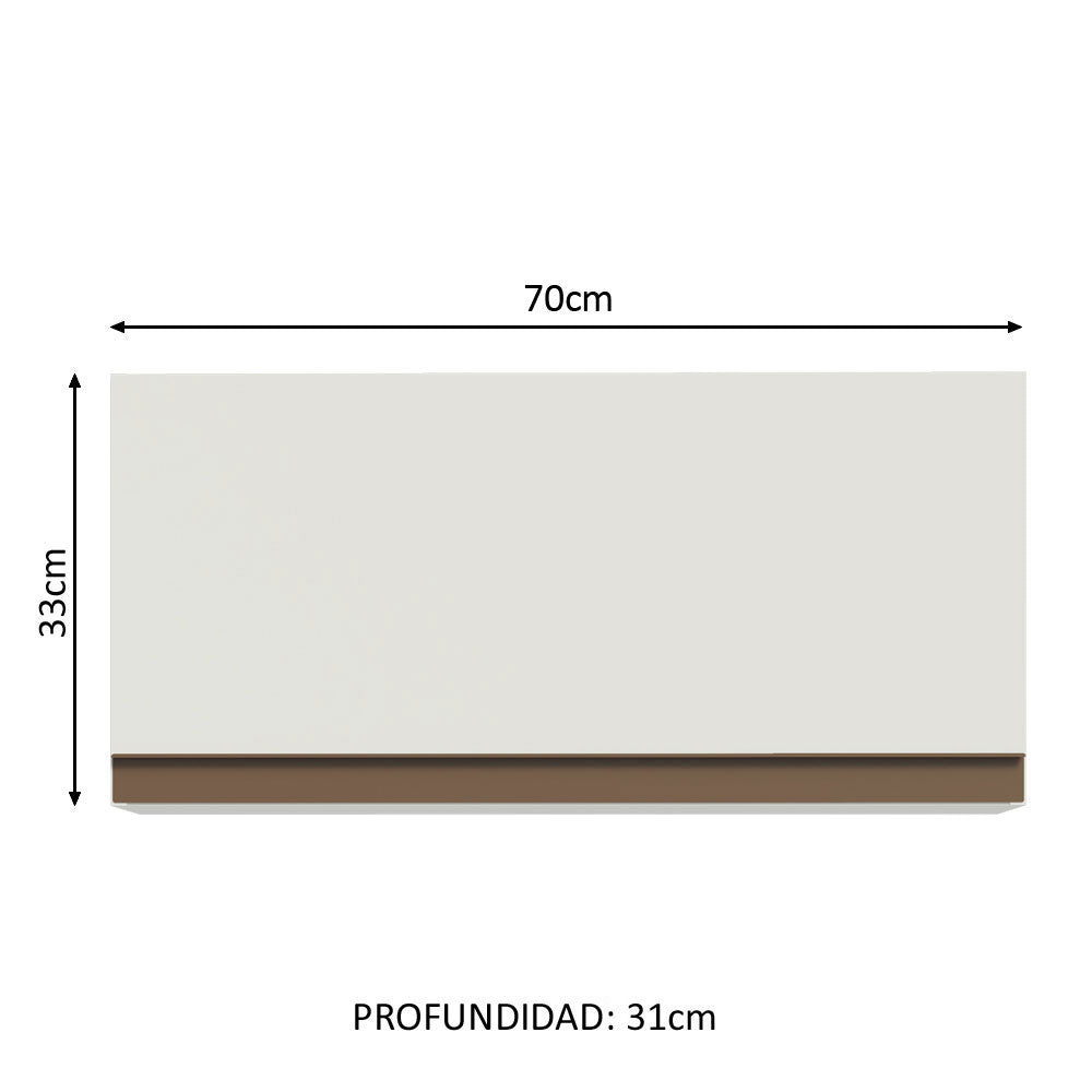 Gabinete Superior 70 cm 1 Puerta Abatible Blanco Reims Madesa