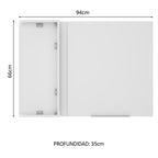 Gabinete Superior Esquinero 94 cm 1 Puerta Blanco Stella Madesa